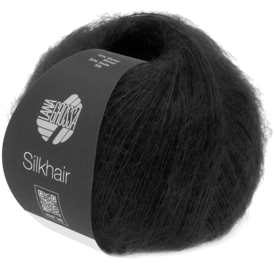 Пряжа Lana Grossa Silkhair (05136, 14 Черная икра)