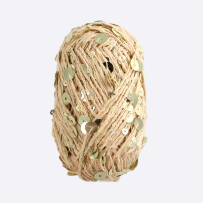 Королевские крафтовые пайетки (Бежевый с золотым, 27209)