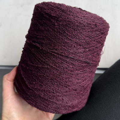 Бобина букле Wool Flam (93% меринос, 7% Па), 300 м. (6743, Баклажан)
