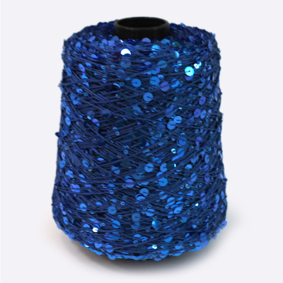 Бобина Пайетки, CARILLON 2000 (50% хлопок, 50% пайетки) 200 м. (67020, Кобальт)