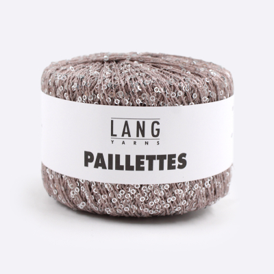 Пряжа Lang Paillettes (39.0023, Кофе с серебром)