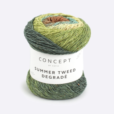 Пряжа Katia Summer Tweed Degrade (1330.104, Мятный берег)