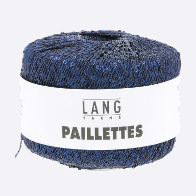 Пряжа Lang Paillettes (39.0010, Ночной сапфир)