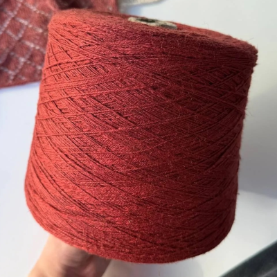 Бобина Lino Fiammato (67% вискоза, 33% лен), 450 м. (Terracotta, Спелая хурма, 450 м)