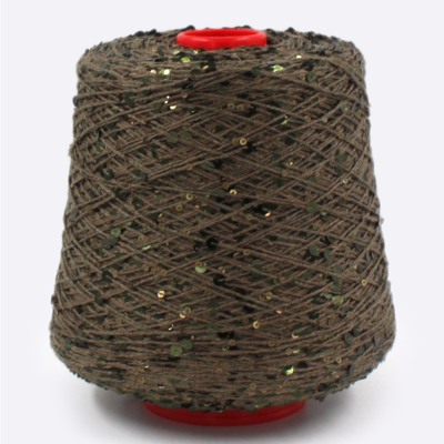 Бобина Пайетки, CARILLON 2000 (50% хлопок, 50% пайетки) 200 м. (5201, Аспарагус)