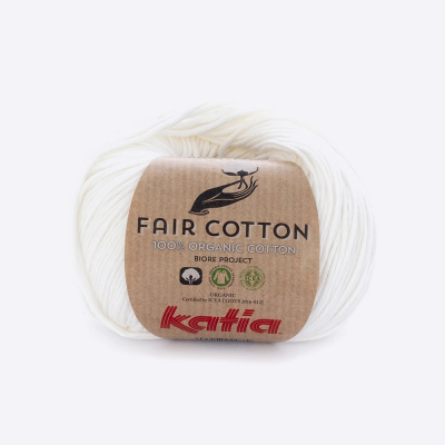 Пряжа Katia Fair Cotton (1018.3, Молоко)