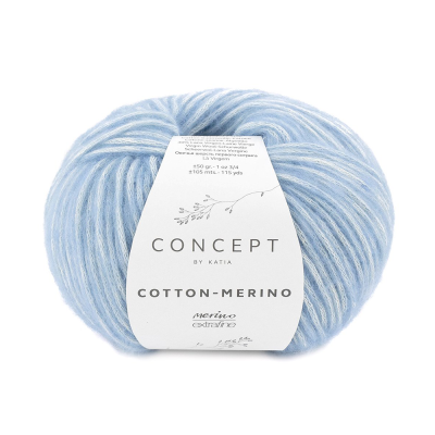 Пряжа Katia Cotton-Merino (131, Голубая луна) Пряжа Katia Cotton-Merino (131, Голубая луна)