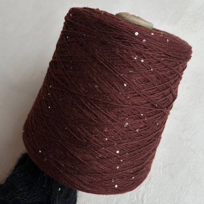 Бобина Cashmere Shine by Loro Piana (97% кашемир, 3% пайетки), 320 м. (64322, Терракот)