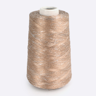 Бобина Shiny Shades (78% вискоза, 12% люрекс, 10% Па), 1600 м. (551, Соленая карамель)