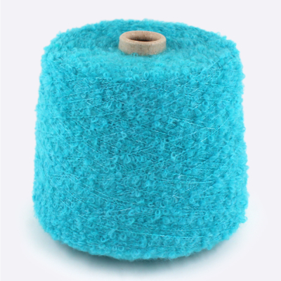 Бобина букле, KooKoo by Millefili SPA (30% меринос, 30% тенсель, 40% ПА), 350 м. (1123, Мальдивы)