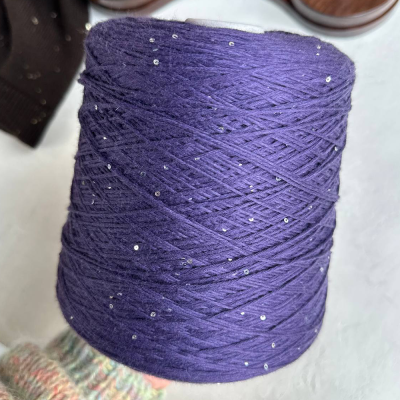 Бобина Kachinelli Merino (85% меринос, 4% хлопок, 11% пайетки), 300 м. (1103, Орхидея)