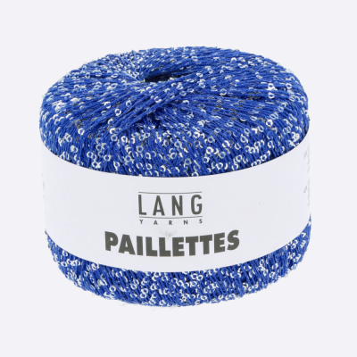 Пряжа Lang Paillettes (39.0006, Электрик с серебром)