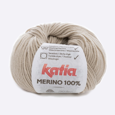 Пряжа Katia Merino 100% (449.501, Бежевый Мишка) Пряжа Katia Merino 100% (449.501, Бежевый Мишка)