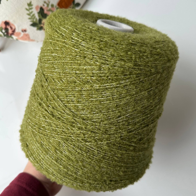 Бобина Cindy by Lanifico del Olivio (26% меринос экстрафайн, 26% беби альпака, 38% хлопок, 10% кашемир), 320 м. (1807, Сочная хвоя)