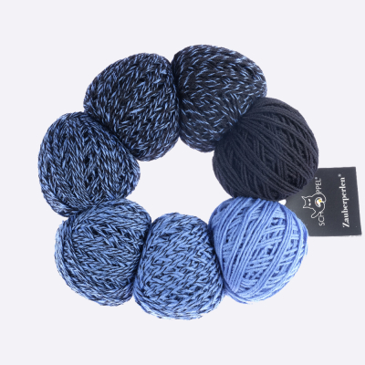 Пряжа Schoppel  Zauber Perlen (1764-2465, Оттенки денима)