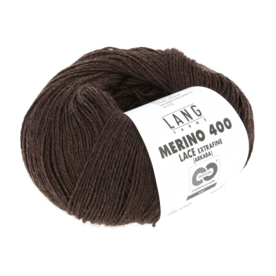 Пряжа Lang Yarns Merino 400 Lace (796.0368, Шоколадный Брауни)