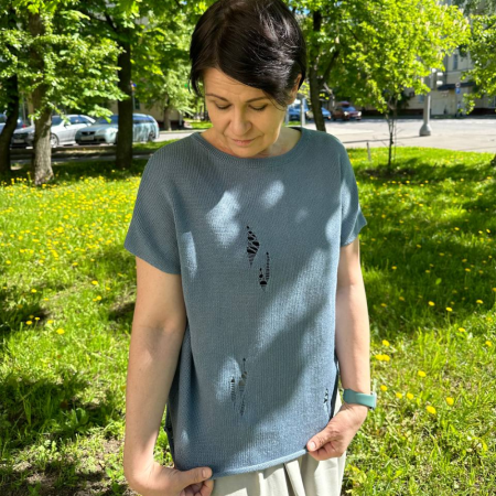 Описание вязания #Футболка_Даниэль