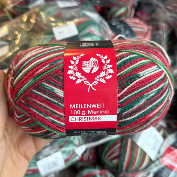 Пряжа Lana Grossa  Meilenweit 100 Merino Christmas
