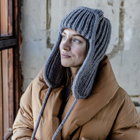 Описание вязания #Ушанка_Спортшик