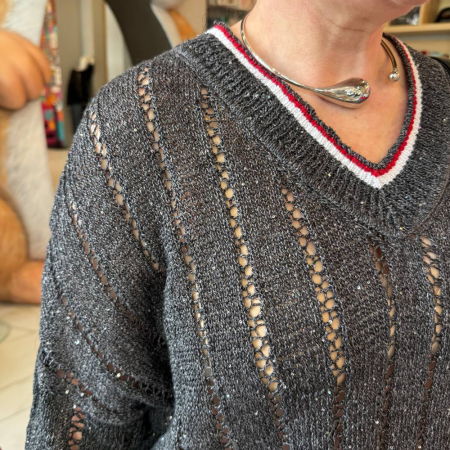 Описание вязания #Джемпер_ЛЮБОВНЫЙ_ВЫРЕЗ