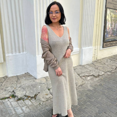 Описание вязания #Сарафан_Сафари