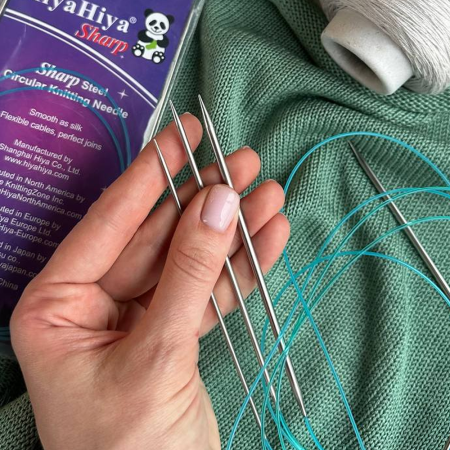Спицы круговые с ультраострыми кончиками HiyaHiya Sharp Fixed Circular