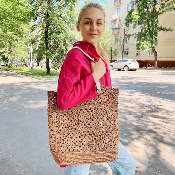 Описание вязания #Ажурный_тоут