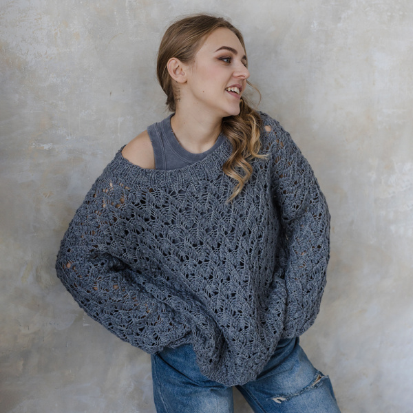 Описание вязания #Джемпер_Киш_Миш