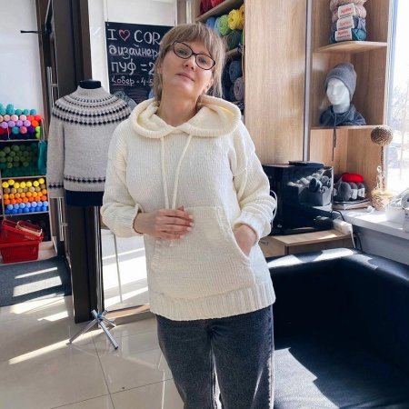 Описание вязания #Худи_Велюр