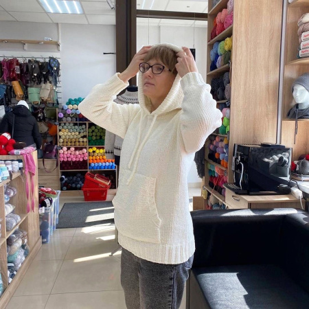 Описание вязания #Худи_Велюр