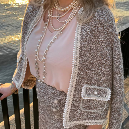 Описание вязания #Жакет_Chanel_КЛАССИКА