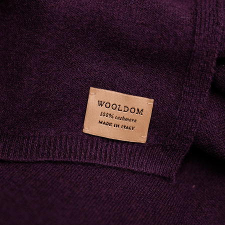 Кашемировый палантин by WoolDom, Вишня в шоколаде