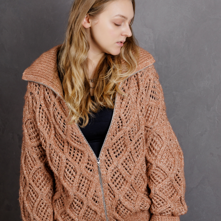 Описание вязания #Карди_Саша_Белый