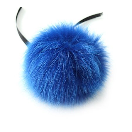 Помпон из меха песца 14 см (Электрик)