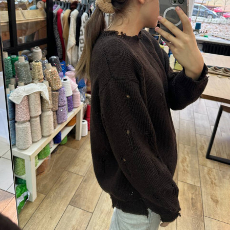 Описание вязания #Джемпер_Рванина