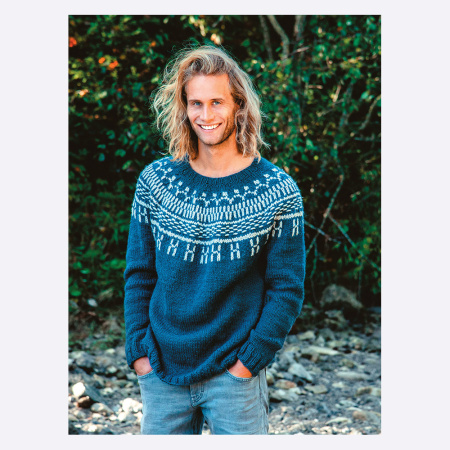 Исландские бесшовные пуловеры с кокеткой-лопапейса