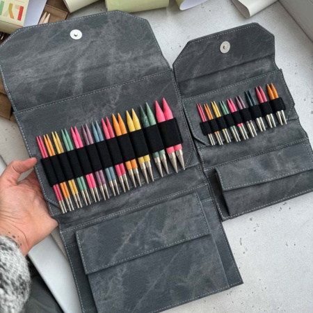 Набор спиц 12 см 12 пар LYKKE COLOUR Grey