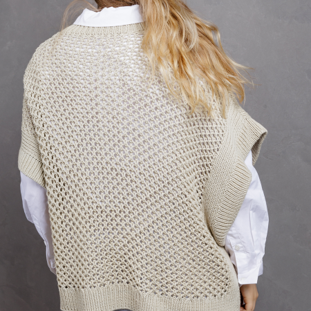 Описание вязания #Футболка_Банановая_Сетка