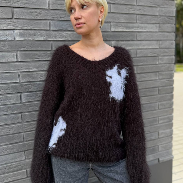 Описание вязания #Джемпер_Ледниковый_Период