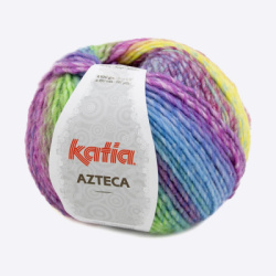 Пряжа Katia Azteca (493.7871, Салат-лимон-индиго)