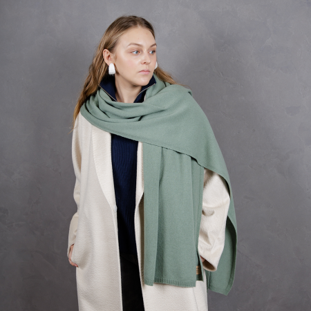 Кашемировый палантин by WoolDom, Шалфей
