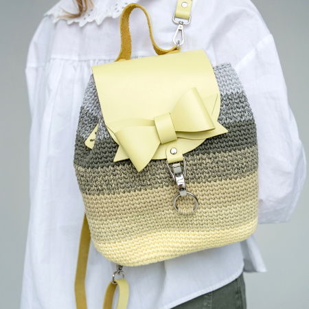 Описание вязания #Мини_рюкзак_бант