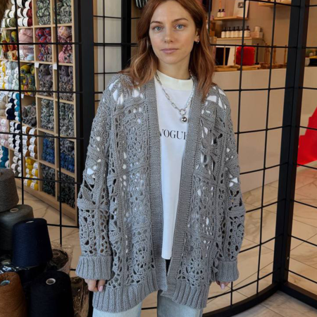 Описание вязания #Кардиган_Крючок