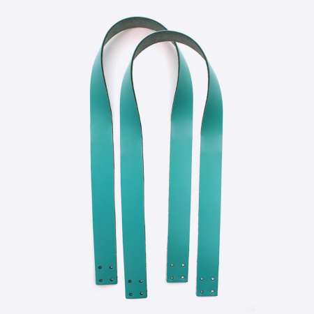 Ручки пришивные кожа (пара) (2 см, Бирюза)