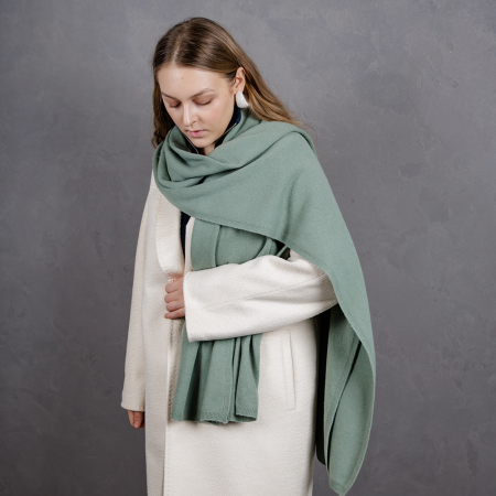 Кашемировый палантин by WoolDom, Шалфей