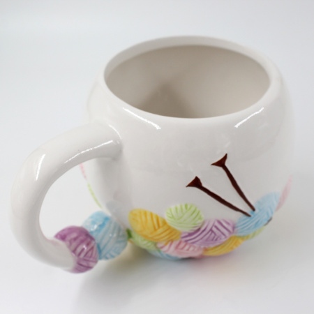 Кружка с клубочками Вязаная Бусяка Кружка с клубочками Вязаная Бусяка