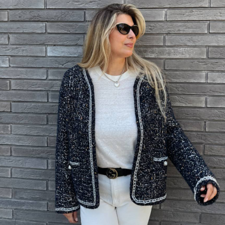 Описание вязания #Жакет_Chanel_КЛАССИКА