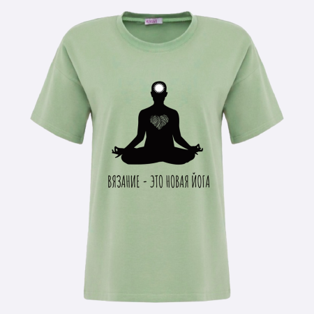 Мерч Футболка "Вязание - новая йога" (XL-XXL) Мерч Футболка "Вязание - новая йога" (XL-XXL)