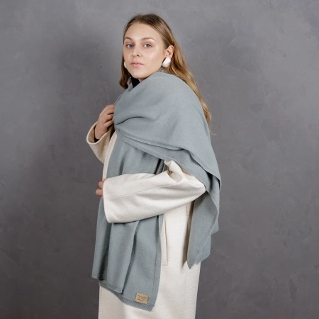 Кашемировый палантин by WoolDom, Эвкалипт