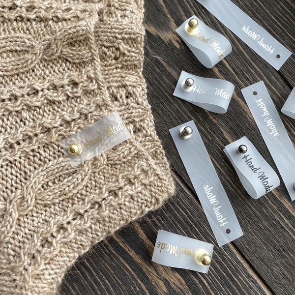 Бирка Hand made с кнопкой Силикон